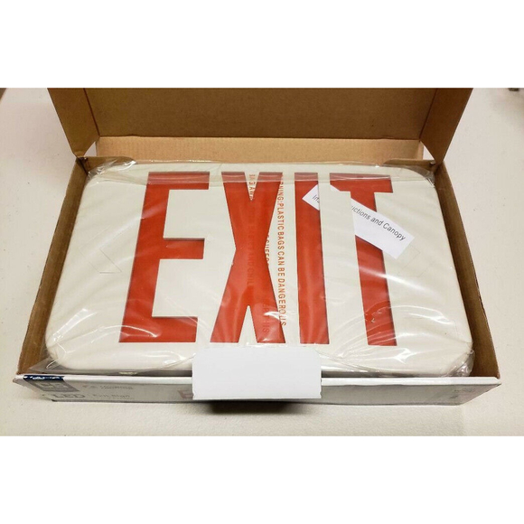 Lithonia Lighting LED Emergency Exit Sign Compliant Red Letters Brand New In Box - Picture 2 of 3
